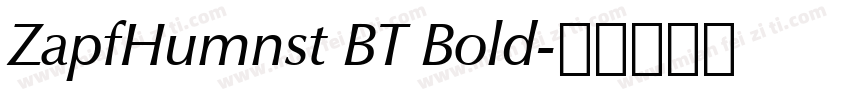ZapfHumnst BT Bold字体转换